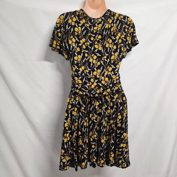 Anthropologie Maeve Breeze Dress Women Size S Black Floral - Picture 8 of 14
